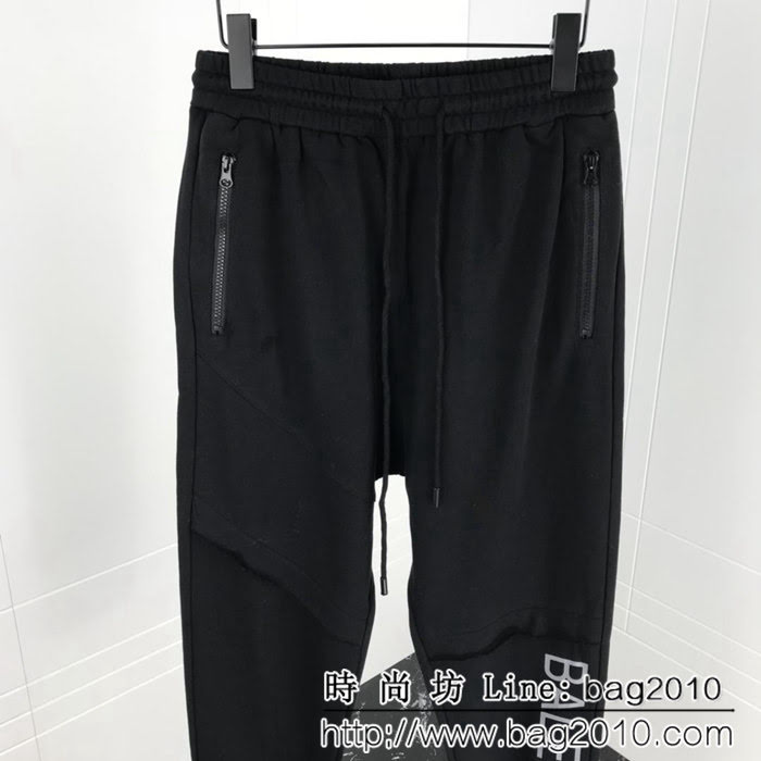 BALENCIAGA巴黎世家 18ss秋冬新款 純棉印花衛褲  ydi1046